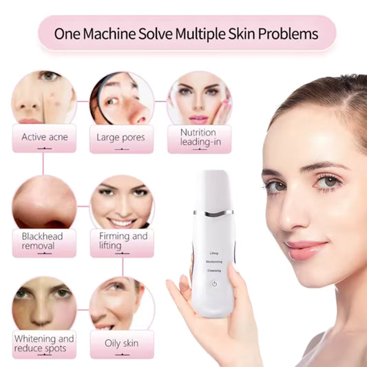 3-in-1 Ultrasonic Skin Scrubber Facial Cleaner