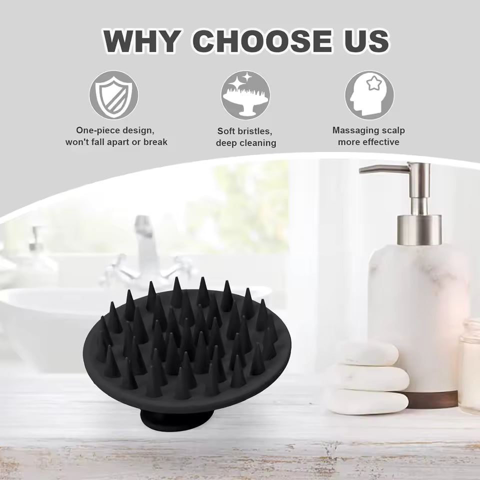 Silicone Scalp Massager Shampoo Brush
