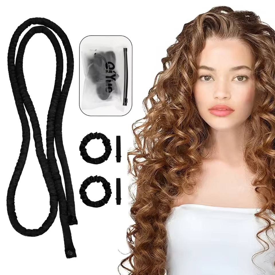 Heatless Silk Curling Rod Headband Set