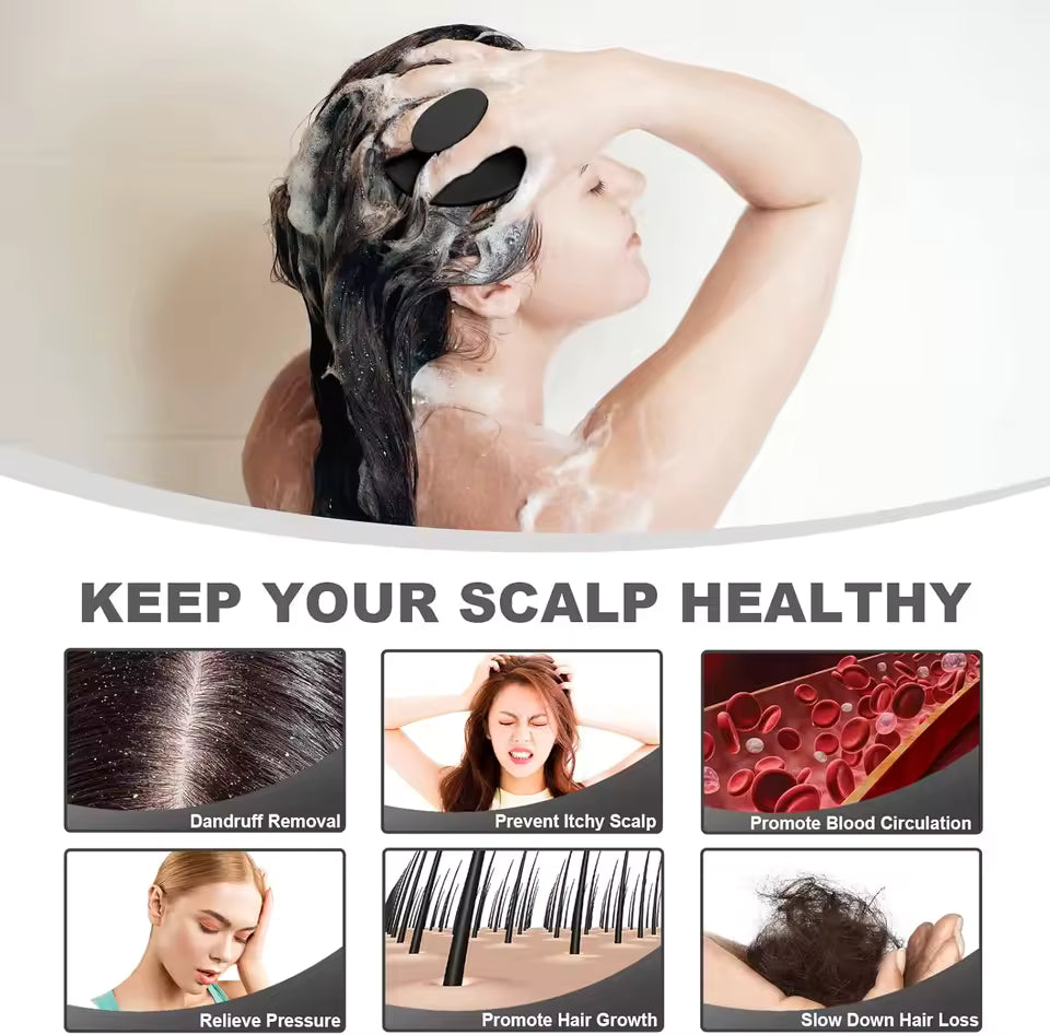 Silicone Scalp Massager Shampoo Brush