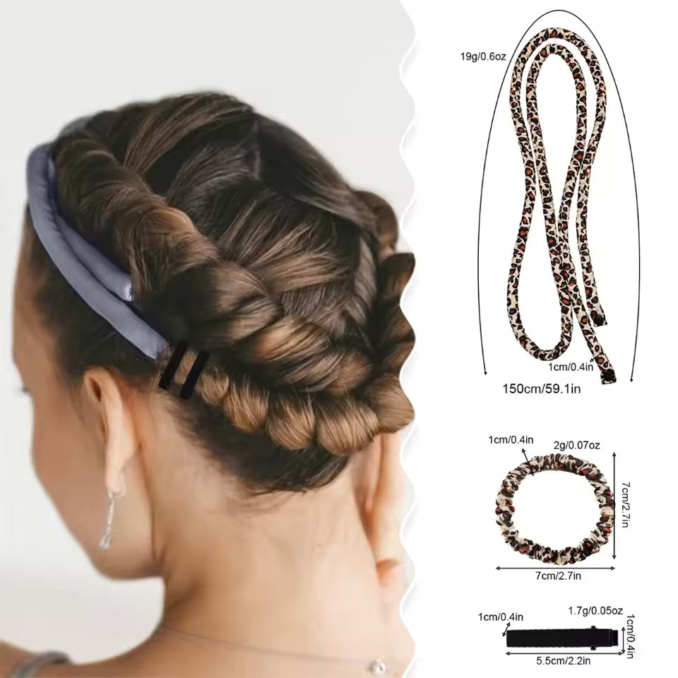 Heatless Silk Curling Rod Headband Set