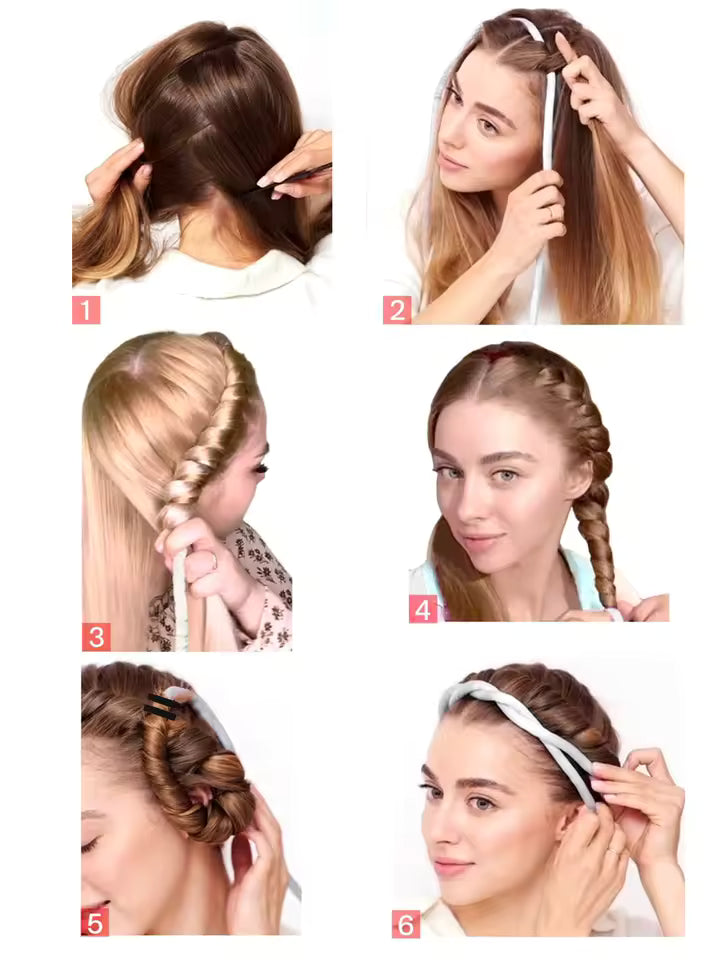 Heatless Silk Curling Rod Headband Set